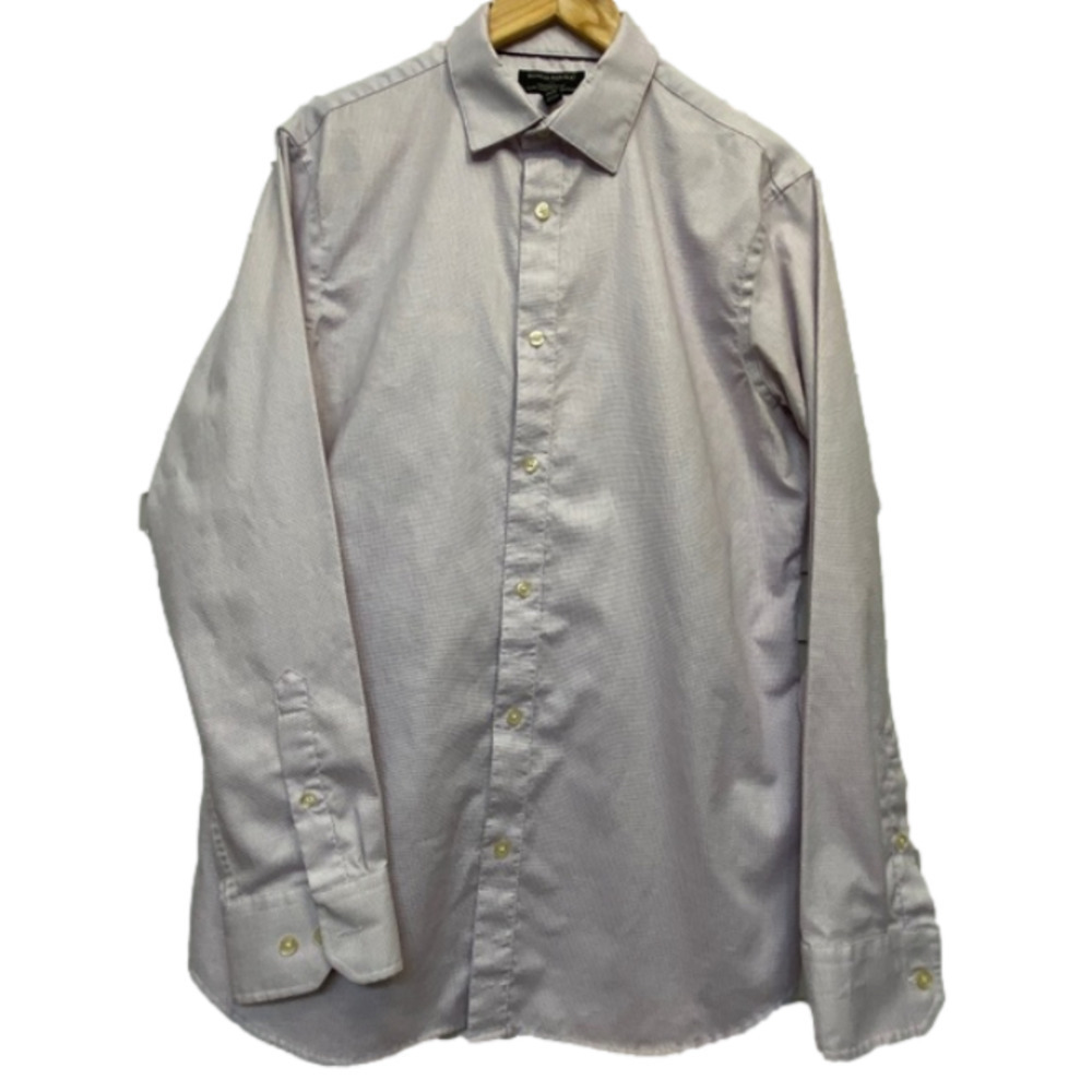 𝅺MEN'S Banana Republic Dress shirt non-iron slim fit size L 16-16.5" collar
